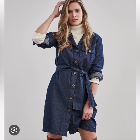 EUC linen Eileen Fisher coat dress - Picture 8 of 8